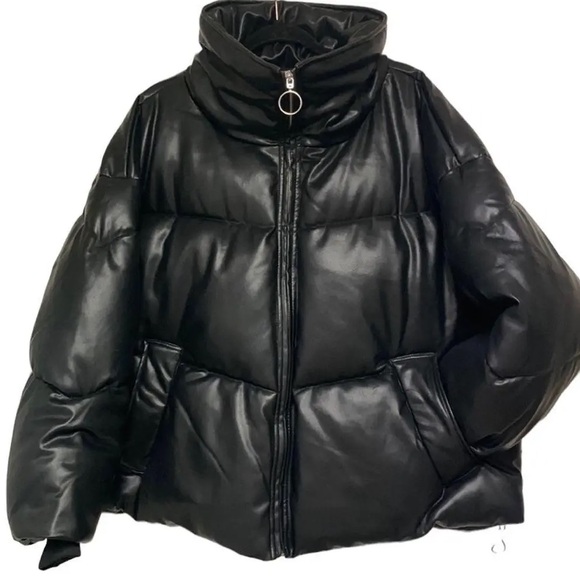 Rebecca Minkoff |Blk Oversized  Leather Full Zip Jacket Size M NWT!!! - Picture 5 of 15